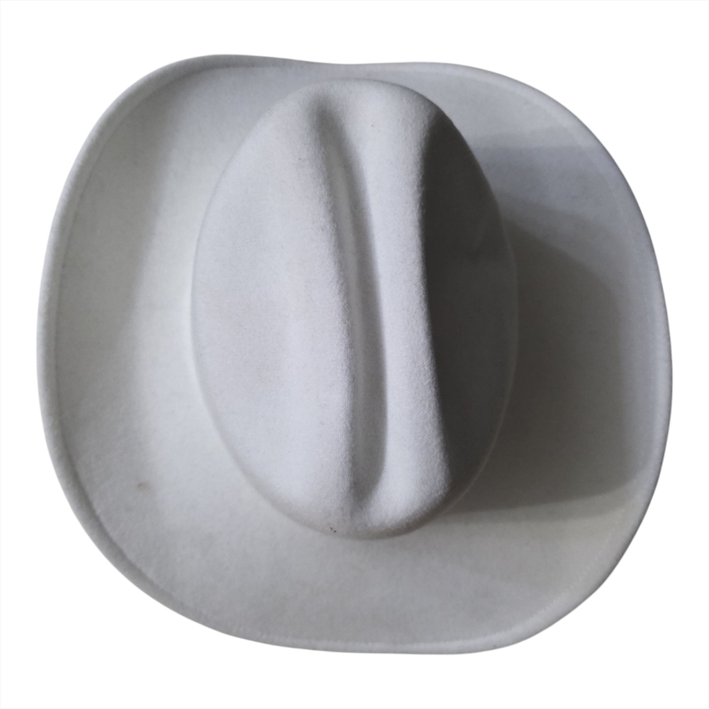 White Felt Western Hat Decor - Picture 3 of 12